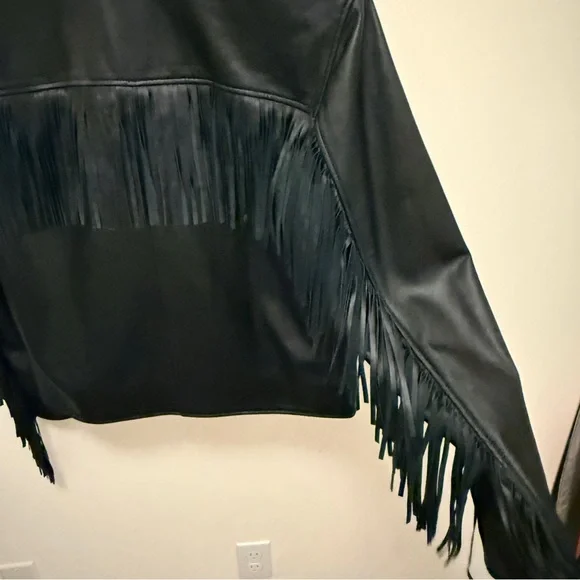 Saks Maximilian Leather Fringe Jacket - Picture 6 of 13